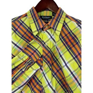 Southpole Signature Series Plaid Button Down Shirt Mens XL Colorful